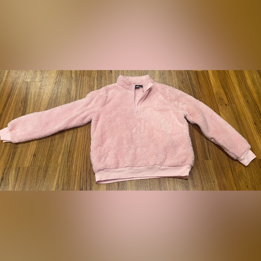 Ideology (Macy’s) girls pullover faux fur sweater